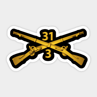 3rd Bn - 31st Infantry Regiment Branch wo Txt Sticker